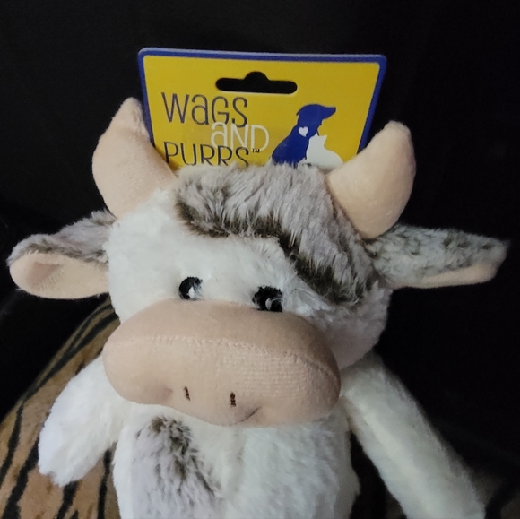 Dog Stuffed Toy Wags and Purrs Plush Cow Large - Picture 2 of 2